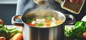 Una persona haciendo sopa